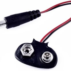 Alternative view of 9V Battery Clip with DC Barrel Jack Connector