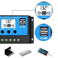 Alternative view of 20A Intelligent LCD Solar Charge Controller, 12V/24V Auto (PWM)